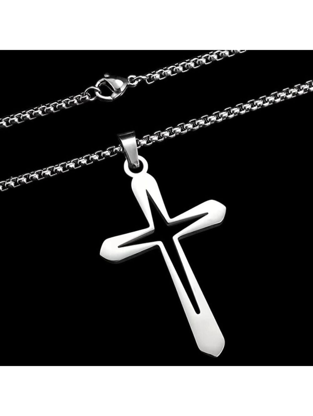Men's 2” hollowed out double cross. Stunning Statement piece